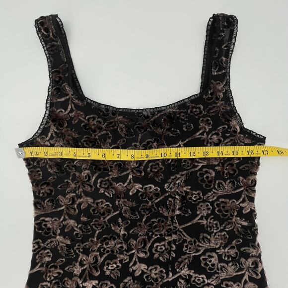 Arianne Women’s Velvet Burnout Cami Corset Tank, Sz XL Fairy Goth Floral Y2K 90s - Picture 7 of 8